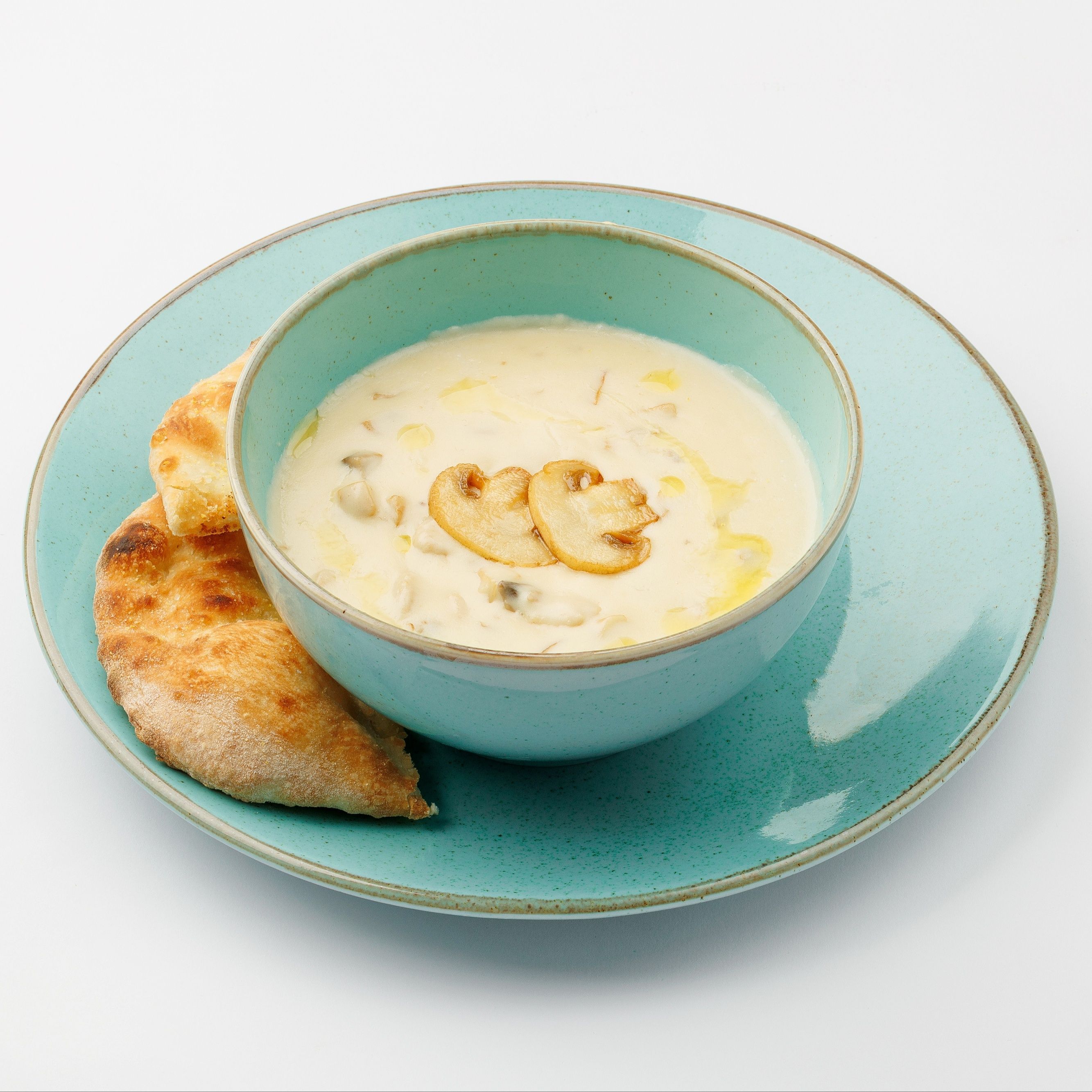 Supă cremă de pui și ciuperci